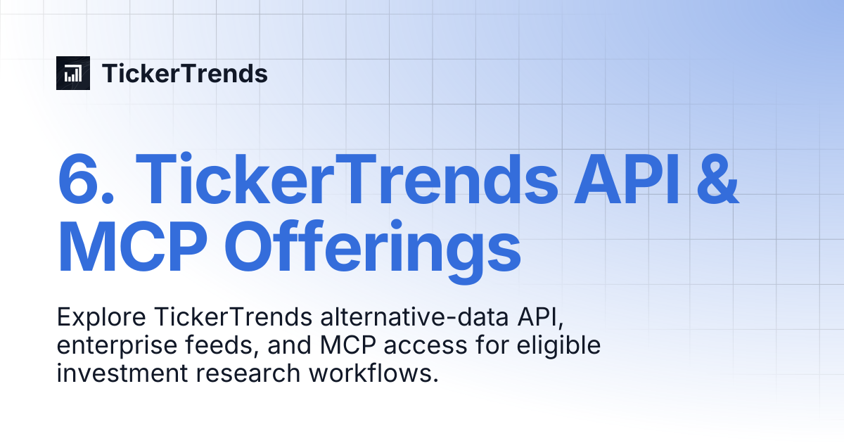 6. Access & Data Delivery | TickerTrends